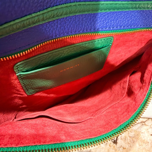 Hammitt Royal Blue Crossbody Bag with Gold Accents - Picture 3 of 5